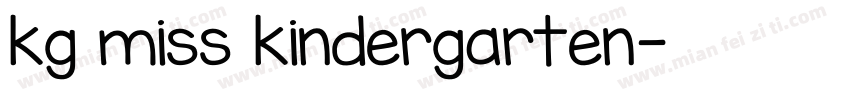 kg miss kindergarten字体转换